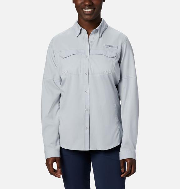 Columbia PFG Lo Drag Shirts Grey For Women's NZ6593 New Zealand